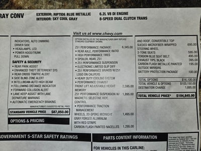 2025 Chevrolet Corvette Stingray 3LT