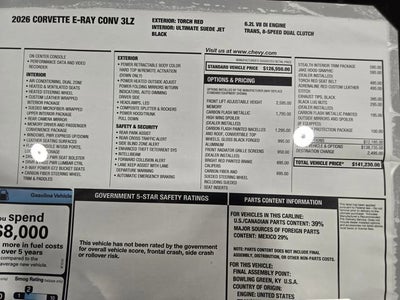 2026 Chevrolet Corvette E-Ray 3LZ