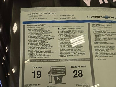 2003 Chevrolet Corvette NA