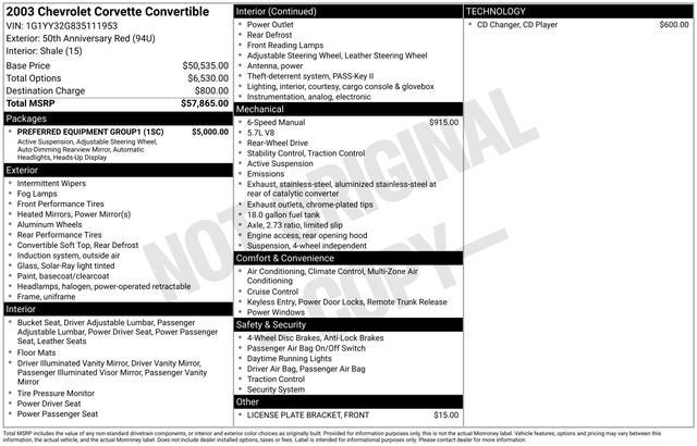 2003 Chevrolet Corvette Base - Photo 70