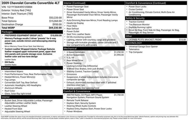 2009 Chevrolet Corvette w/4LT
