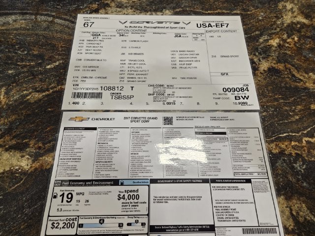 2017 Chevrolet Corvette Grand Sport Grand Sport 2LT