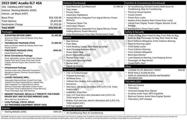 2023 GMC Acadia SLT