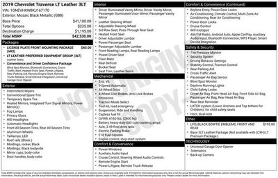 2019 Chevrolet Traverse LT Leather