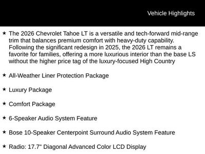 2026 Chevrolet Tahoe LT