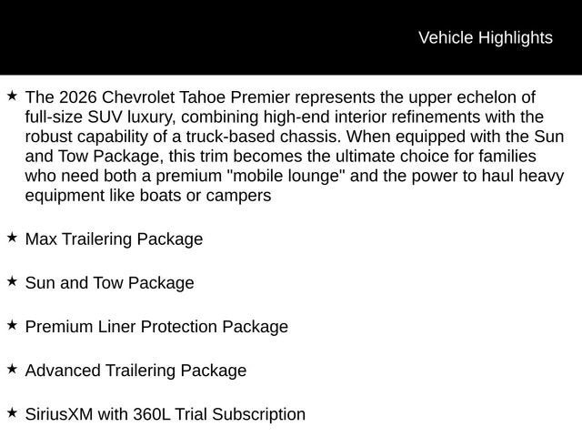2026 Chevrolet Tahoe Premier