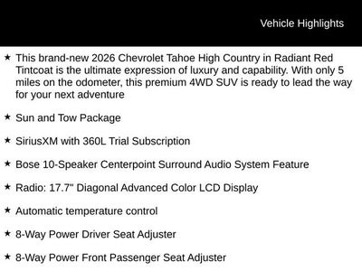 2026 Chevrolet Tahoe High Country