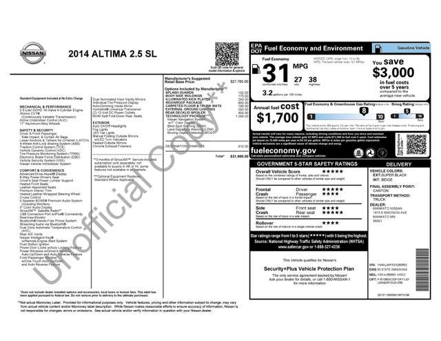 2014 Nissan Altima 2.5 SL