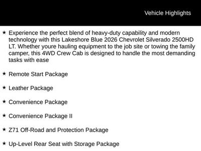 2026 Chevrolet Silverado 2500 HD LT