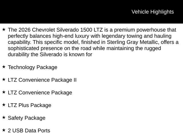 2026 Chevrolet Silverado 1500 LTZ