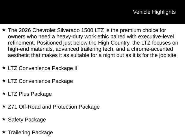 2026 Chevrolet Silverado 1500 LTZ