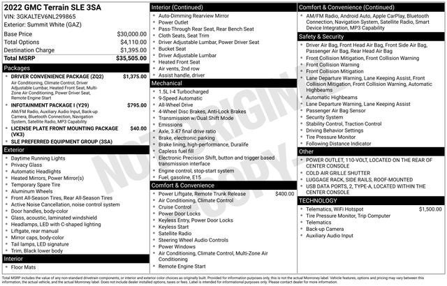 2022 GMC Terrain SLE
