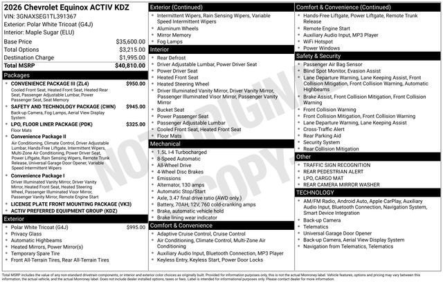 2026 Chevrolet Equinox ACTIV