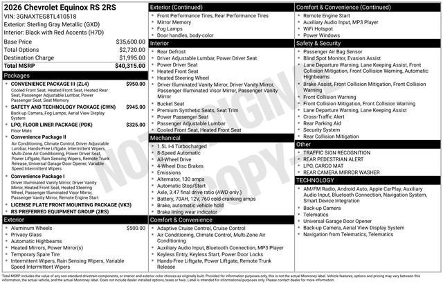 2026 Chevrolet Equinox RS