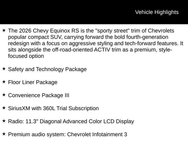 2026 Chevrolet Equinox RS