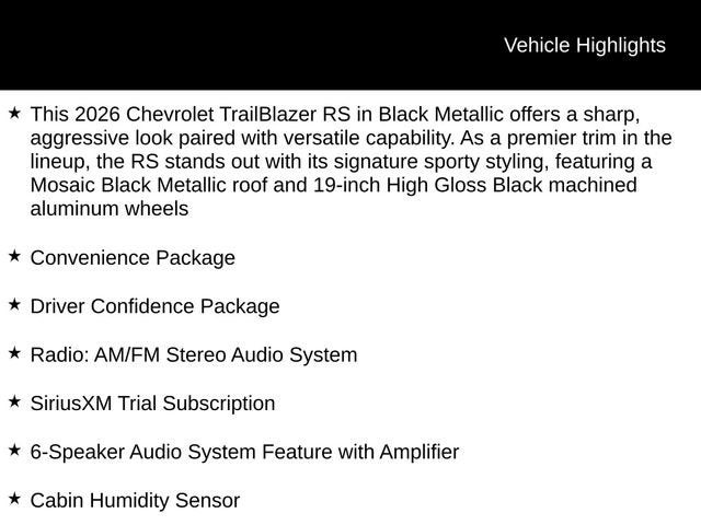 2026 Chevrolet Trailblazer RS
