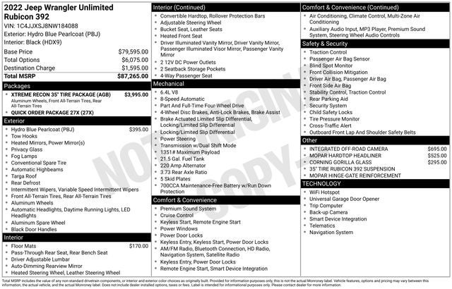 2022 Jeep Wrangler Unlimited Rubicon 392