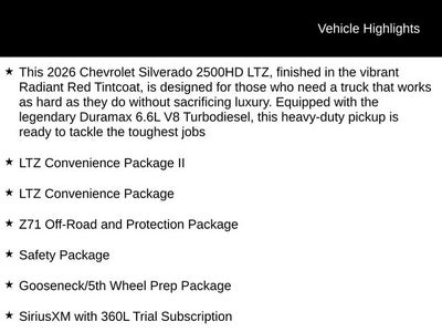 2026 Chevrolet Silverado 2500HD LTZ