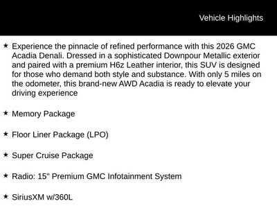 2026 GMC Acadia Denali