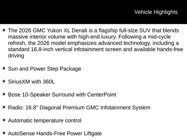 2026 GMC Yukon XL Denali