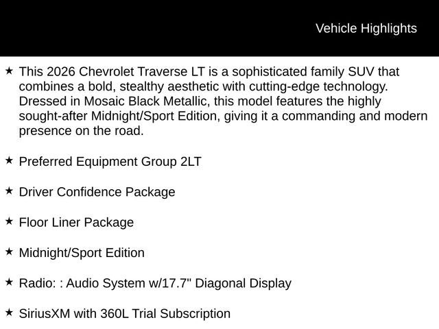 2026 Chevrolet Traverse LT 2LT