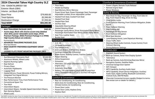 2024 Chevrolet Tahoe High Country