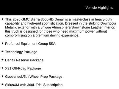 2026 GMC Sierra 3500HD Denali
