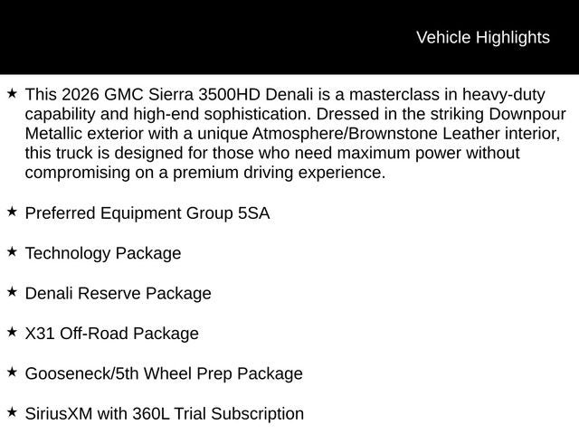 2026 GMC Sierra 3500HD Denali