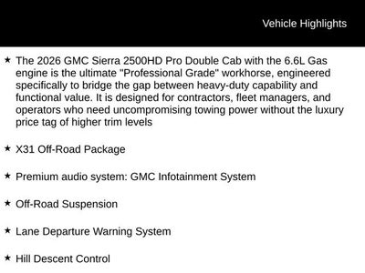 2026 GMC Sierra 2500HD Pro