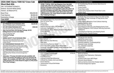 2026 GMC Sierra 1500 SLT