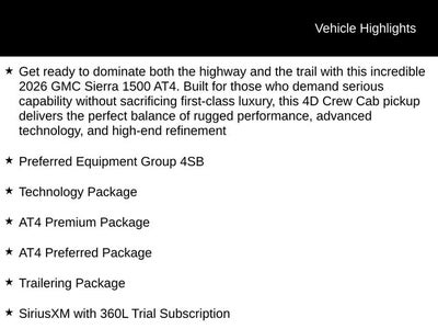 2026 GMC Sierra 1500 AT4
