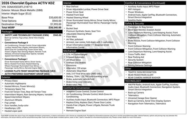 2026 Chevrolet Equinox ACTIV