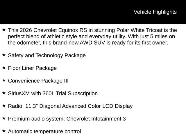 2026 Chevrolet Equinox RS