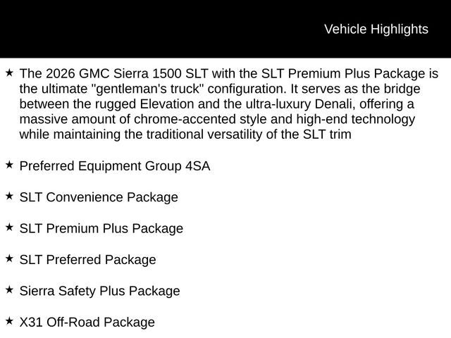 2026 GMC Sierra 1500 SLT