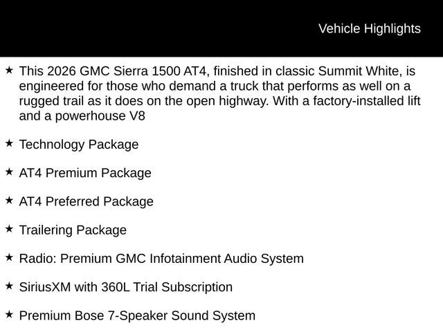 2026 GMC Sierra 1500 AT4