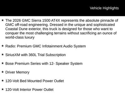 2026 GMC Sierra 1500 AT4X