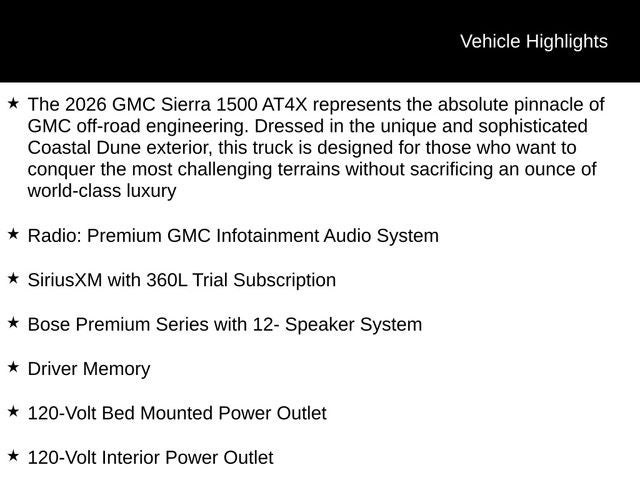 2026 GMC Sierra 1500 AT4X