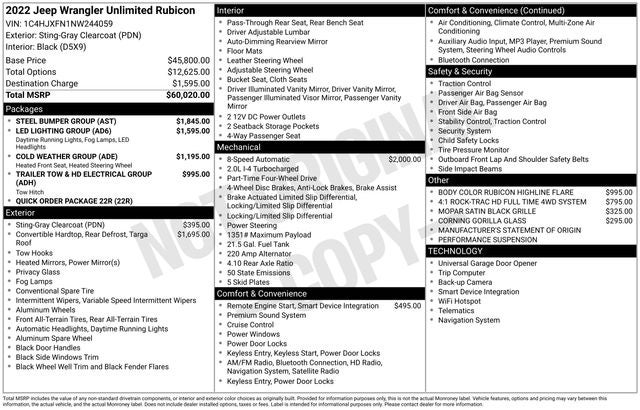 2022 Jeep Wrangler Unlimited Rubicon