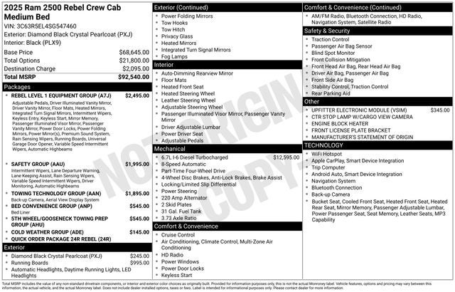 2025 RAM 2500 Rebel 6 3/4 FT BOX