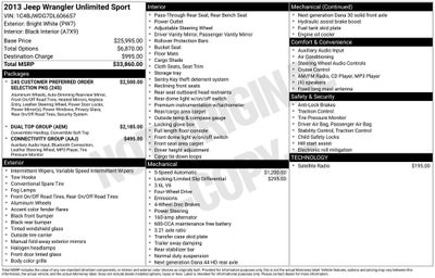 2013 Jeep Wrangler Unlimited Sport