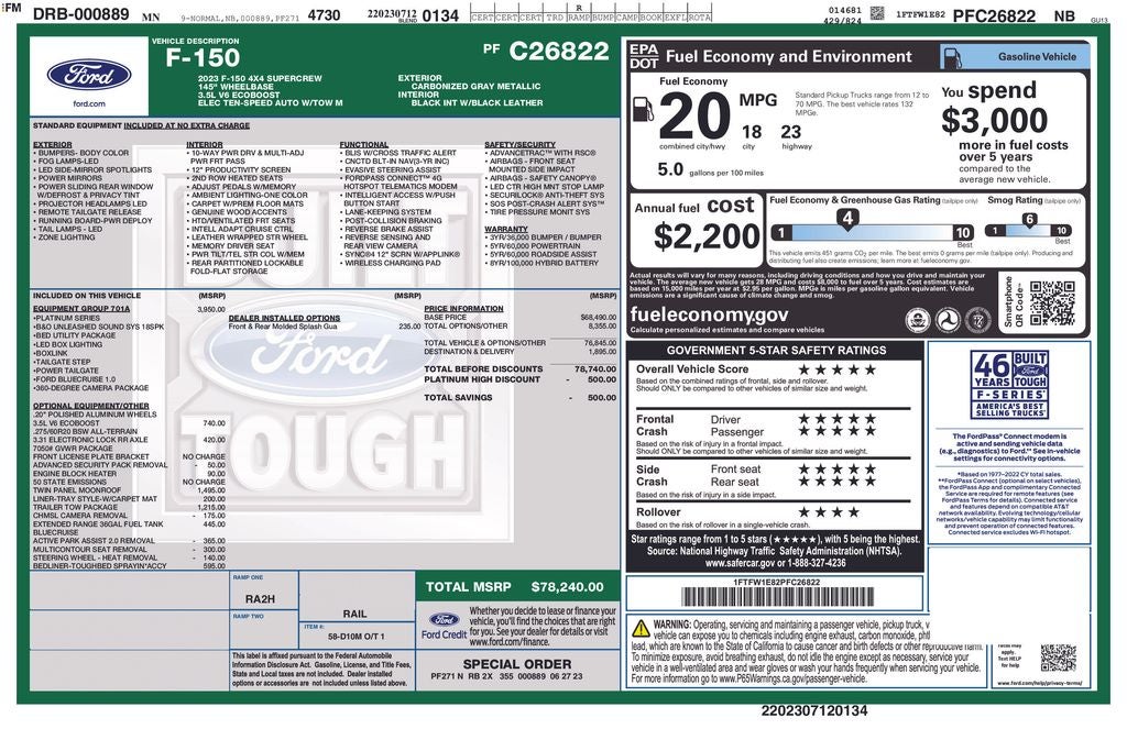 2023 Ford F-150 Platinum