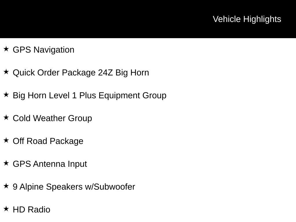 2025 RAM 2500 Big Horn 6'4" BOX