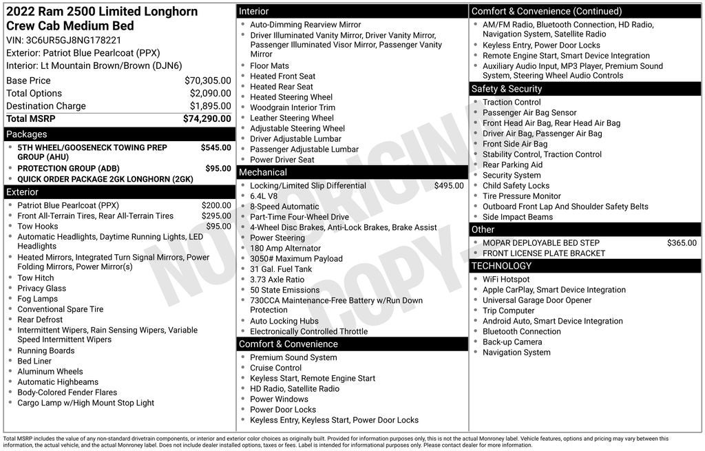 2022 RAM 2500 Longhorn